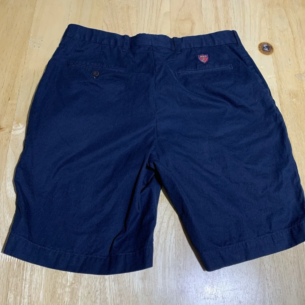 Polo Ralph Lauren Mens Links‎ Fit Navy Blue Shorts Size 34 100% Cotton